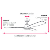 Claro Claro Dreamer DC Ceiling Fan with LED