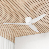 Claro Claro 132cm DC White Low Profile Ceiling Fan with Remote Control