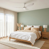 Claro Claro Allure 132cm White DC Ceiling Fan with Remote Control &amp; LED