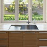 Buildmat Vande 980mm Single Steel Kitchen Sink with Drainer