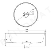 Buildmat Cameron 360mm Round Concrete Basin
