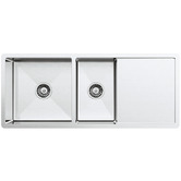 Buildmat Logan 1070mm 1 &amp; &frac34; Stainless Steel Kitchen Sink with Drainer