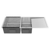 Buildmat Logan 1070mm 1 &amp; &frac34; Stainless Steel Kitchen Sink with Drainer