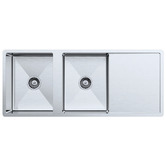Buildmat Theo 1200mm Double Stainless Steel Kitchen Sink with Drainer