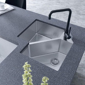 Buildmat Ella 520mm Doublle Stainless Steel Kitchen Sink