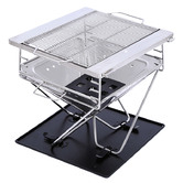 Wildtrak Hatrol 450 Stainless Steel Folding BBQ Firepit