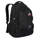Swisswin 47cm Black Water-Resistant Backpack