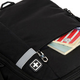 Swisswin 44cm Black Water-Resistant Backpack