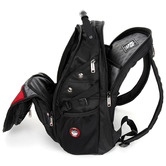 Swisswin 37L Black Water-Resistant Backpack