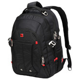 Swisswin 49cm Black Water-Resistant Backpack