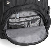 Swisswin 37L Black Water-Resistant Backpack