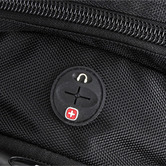 Swisswin 37L Black Water-Resistant Backpack
