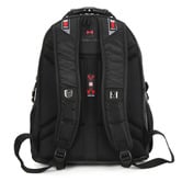 Swisswin 37L Black Water-Resistant Backpack