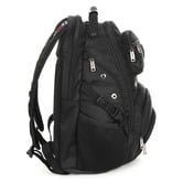 Swisswin 37L Black Water-Resistant Backpack