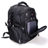 Swisswin 45cm Black Water-Resistant Backpack