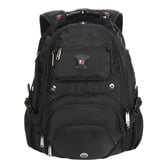 Swisswin 37L Black Water-Resistant Backpack