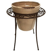 K'sHomewares&amp;Decor Brown Terracotta Pot On Stand