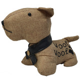 K&#039;sHomewares&amp;Decor Brown Woof Woof Dog Hessian Door Stop