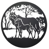 K&#039;sHomewares&amp;Decor Horse &amp; Foal Iron Wall Decor