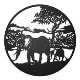 K'sHomewares&amp;Decor Elephant Laser-Cut Iron Wall Decor