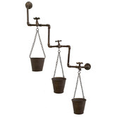 K'sHomewares&amp;Decor Zig Zag 3 Tier Faucet Iron Wall Planter