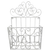 K&#039;sHomewares&amp;Decor White Decorative Metal Mail Holder