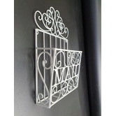 K&#039;sHomewares&amp;Decor White Decorative Metal Mail Holder