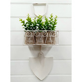K'sHomewares&amp;Decor Antique Cream Shovel Metal Hanging Plant Holder