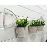 K'sHomewares&amp;Decor Antique Cream Triplet Shovel Wall Planter