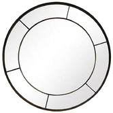 K&#039;sHomewares&amp;Decor Black Zadie Round Wall Mirror