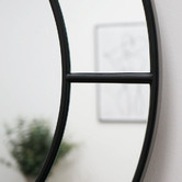 K&#039;sHomewares&amp;Decor Black Zadie Round Wall Mirror