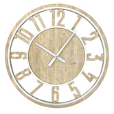 K&#039;sHomewares&amp;Decor 60cm Natural Charlie Wall Clock
