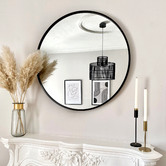 K&#039;sHomewares&amp;Decor Milton Round Metal Wall Mirror