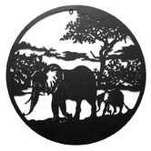 K&#039;sHomewares&amp;Decor Black Elephant Iron Wall Accent