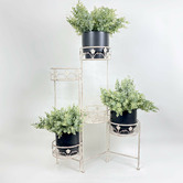 K&#039;sHomewares&amp;Decor Ornate Floral Foldable Planter Stand