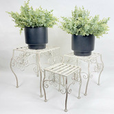 K&#039;sHomewares&amp;Decor 3 Piece Ornate Planter Stand Set