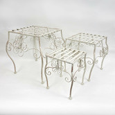 K&#039;sHomewares&amp;Decor 3 Piece Ornate Planter Stand Set