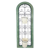K&#039;sHomewares&amp;Decor Green Window-Style Iron Plant Stand
