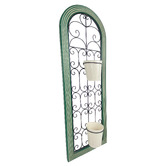 K&#039;sHomewares&amp;Decor Green Window-Style Iron Plant Stand