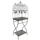 K&#039;sHomewares&amp;Decor 2 Piece Bird Cage Iron Plant Stand Set