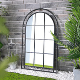 K'sHomewares&amp;Decor Sol Arched Metal Wall Mirror