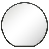 K'sHomewares&amp;Decor Black Ellara Round 914 x 711mm Iron Bathroom Mirror