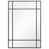 K'sHomewares&amp;Decor Black Jio Rectangular Iron Wall Mirror