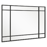 K'sHomewares&amp;Decor Black Jio Rectangular Iron Wall Mirror