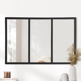 K'sHomewares&amp;Decor Kiera 3 Panel Iron Wall Mirror