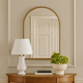 K'sHomewares&amp;Decor Gold Jhemaira Arched Iron Wall Mirror