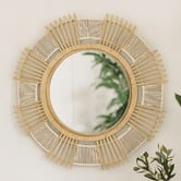 K'sHomewares&amp;Decor Lumi Bamboo &amp; Rattan Wall Mirror