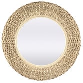 K'sHomewares&amp;Decor Arden Round Bamboo Wall Mirror