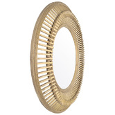 K'sHomewares&amp;Decor Altera Round Bamboo Wall Mirror