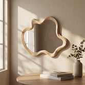 K'sHomewares&amp;Decor Arslan Organic Pine Wood Wall Mirror